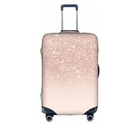 GXUNGT Copertura per bagagli da viaggio con stampa di carta da parati oro rosa, copertura pieghevole personalizzata, perfetta per tutti i viaggiatori, bianco, M