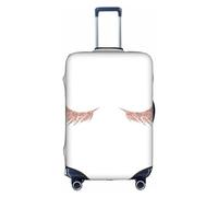 GXUNGT Copertura per bagagli da viaggio con stampa di ciglia color oro rosa, copertura pieghevole personalizzata, perfetta per tutti i viaggiatori, bianco, XL