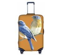 GXUNGT Copertura per bagagli da viaggio con stampa di due uccelli, copertura pieghevole personalizzata, perfetta per tutti i viaggiatori, bianco, XL