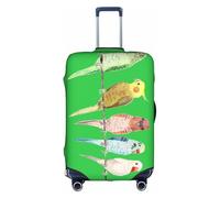GXUNGT Copertura per bagagli da viaggio con stampa di pappagalli colorati su albero, copertura pieghevole personalizzata, perfetta per tutti i viaggiatori, bianco, L