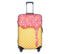 GXUNGT Copertura per bagagli da viaggio con stampa gelato e waffle, copertura pieghevole personalizzata, perfetta per tutti i viaggiatori, bianco, L