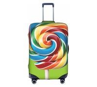 GXUNGT Copertura per bagagli da viaggio con stampa lecca-lecca, copertura pieghevole personalizzata, perfetta per tutti i viaggiatori, bianco, XL