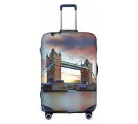 GXUNGT Copertura per bagagli da viaggio con stampa Old Tower Bridge, copertura pieghevole personalizzata, perfetta per tutti i viaggiatori, bianco, M