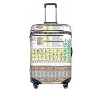 GXUNGT Copertura per bagagli da viaggio con stampa tavola periodica degli elementi, copertura pieghevole personalizzata, perfetta per tutti i viaggiatori, bianco, L