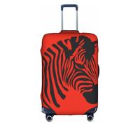 GXUNGT Copertura per bagagli da viaggio con stampa zebra,Copertura per valigia pieghevole personalizzata,Perfetto per tutti i viaggiatori, bianco, M