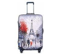 GXUNGT Coprimaterasso da viaggio con stampa artistica con albero della città di Parigi, Torre Eiffel, personalizzabile, pieghevole, perfetta per tutti i viaggiatori, bianco, L