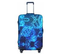GXUNGT DNA Chain Photo Print Travel Luggage Cover,personalizzato pieghevole valigia cover,perfetto per tutti i viaggiatori, bianco, L