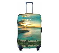 GXUNGT Sunrise Over Hanauma Bay Oahu Hawaii Print Travel Luggage Cover,personalizzato pieghevole valigia cover,perfetto per tutti i viaggiatori, bianco, XL