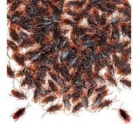 GXXMEI 500 scarafaggi finti da 4,5 cm, giocattoli preferiti per scherzi dall'aspetto reale, insetti spaventosi in plastica realistici, scarafaggio novità per feste, Natale, Halloween, sciocco