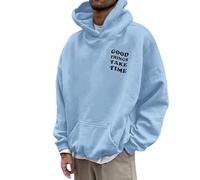 GXYANiaoy Felpa Uomo con Cappuccio - con Cappuccio Coulisse E Stampa Discreta Colore Vibrante Che Illumina L'Outfit Materiale Caldo E Adatto per Le Giornate Fresche