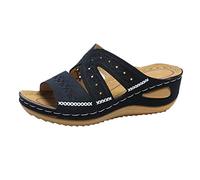 GXYANiaoy Sandali Donna Estive con Zeppa,Plantare Imbottito, Alla Schiava Infradito Scarpe Casual Comode Pantofole 2024 Eleganti Sandali Gioiello Ortopediche Ciabatta