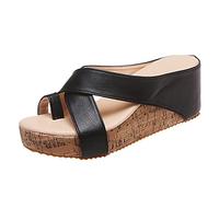 GXYANiaoy Sandali Gioiello Donna Comode,Plantare Imbottito, con Zeppa Infradito Ciabatta Estive Gioiello Eleganti Scarpe Alla Schiava 2024 Pantofole Casual Ortopediche Sandali