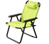GXYHJVMFPSC Divano pigro in tessuto All'aperto sedia pieghevole con braccioli Panno mobile per balcone Sedia da campeggio portatile Spiaggia da picnic-Yellow