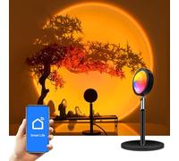 GY Bluetooth Intelligente Sunset Lamp, Mesh Lampada Proiettore Luci di 360 Gradi, 5W Luce del Tramonto, USB Luci LED Camera da Letto, Lampada Tramonto, Sunset Light, Smart Home Lamp, Controllo App