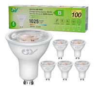 GY Lampadina LED GU10, 6.5W Equivalenti a 100 Watt Alogeni, 1025 Lumen, Lampadina LED 2700K Bianco Caldo, Attacco GU10 Lampada Faretto LED 36°, Lunga Durata e Basso Consumo, 6 Pezzi