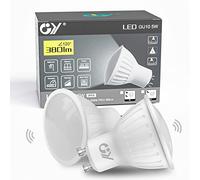 GY Lampadina LED GU10 Con Sensore di Movimento, Auto On/Off, GU10 LED con Sensore Crepuscolare da Esterno, 5W 380LM bianco freddo 6500K per Veranda Giardino Porta d'ingresso Corridoio, 2 pezzis