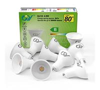 GY Lampadine GU10 LED, 4.9W (equivalenti a 80W), 780 Lumen, 3000K Bianco Caldo, Risparmio Energetico LED GU10, Lunga Durata, Basso Consumo, 120° Angolo del Fascio,Non Dimmerabile, 10 pezzi