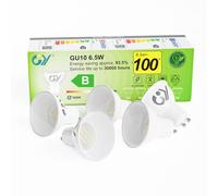 GY Lampadine GU10 LED, 6.5W (equivalenti a 100W), 1025 Lumen, 3000K Bianco Caldo, Risparmio Energetico LED GU10, Lunga Durata, Basso Consumo, 120° Angolo del Fascio,Non Dimmerabile, 5 pezzi