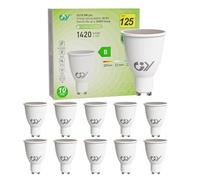 GY Lampadine GU10 LED, Lampadine LED 9W(equivalenti a 125W), Faretti LED 1420 Lumen, Lampadine Luce Calda GU10 LED 3000k, 110° Angolo del Fascio, Faretti LED Soffitto Non Dimmerabili, 10 Pezzi
