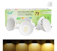 GY Lampadine LED GU10 Dimmerabile, 4.9W (Equivalenti a 75W) 780LM, 3000K Luce Calda, Risparmio Energetico LED Attacco GU10 Lampada, Lampadina Faretto LED Dimmerabili, 5 pezzi