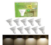 GY Lampadine LED GU10 Dimmerabile, 4.9W (Equivalenti a 75W) 790LM, 4000K Luce Naturale, Risparmio Energetico LED Attacco GU10 Lampada, Lampadina Faretto LED Dimmerabili, 10 pezzi