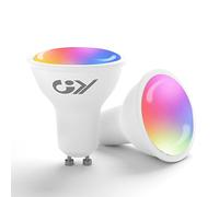 GY Smart LED WiFi Lampadina compatibile con Alexa/Google Home, Smart Light Alexa 7W 500LM GU10 Lampadina LED RGB dimmerabile 16 milioni di colori Bianco caldo/freddo 2700K-6500K RA80 (GU10)