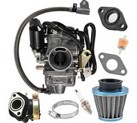 GY6 125cc/150cc carburatore per motori a 4 tempi elettrico Scooter ATV Go Kart 152QMI 157QMJ con filtro aria collettore di aspirazione - PD24J 24mm Carb aotao Roketa SunL Baja Eagle