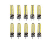 GY6.35 G6.35 LED Bulbs GY6.35 Bi-pin Base 6W AC/DC 12V-24V G6.35/GY6.35 Base T4 JC Type LED Halogen Incandescent 50W Replacement Bulb Not-Dimmable(Pack of 10) (Warm White)