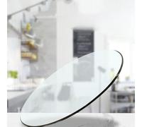 GY8PKVWKWQ Pannelli for piani di tavoli in vetro temperato rotondi, con cuscinetti antiscivolo, spessore 1/2", lastra circolare rotonda alta qualità(44CM(17.3IN))