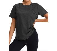 Gyabnw Maglietta Sportiva Donna Camicia Palestra Donna Manica Corta Elastico Inserto in Rete sulla Schiena Traspirante Top Fitness Yoga Corsa Danza