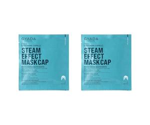 GYADA COSMETICS, Maschera Capelli in Tessuto Nutriente e Ristrutturante, con Cuffia Termica, per Capelli Secchi e Sfibrati, con Olio di Semi di Lino e Malva, 60 ml (Confezione da 2)