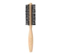 Gyada Cosmetics, Spazzola Rotonda Piccola, Ideale per Capelli Corti, Antistatica, Resistente alle Alte Temperature, Manico Ergonomico, in Legno di Faggio
