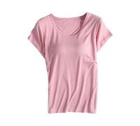 Gyaimxfu Canotta Donna Cotone Tank Top Canottiera con Reggiseno Incorporato Canottiera di Base Sciolta Camicetta Canotta Donna Basic Top Tinta Unita Tank Top Comoda Maglietta Shirt