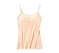 Gyaimxfu Canottiera con Reggiseno Incorporato Cotone Canotta Donna Sportiva Elegante Top Traspirante e Sciolta Maglietta Canottiera Imbottita Regolabile per Jogging Yoga Fitness