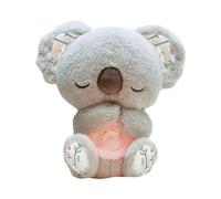 Gyaimxfu Evoraco Koala per Alleviare l'ansia,Koala Lenitivo Evoraco,Giocattoli Koala, Lontra Che Respira e Rilassa,Lontra Che Dorme, in Peluche,con Luci Musicali e Movimento Ritmico (Grigio)