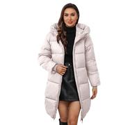 Gyaimxfu Giacca Zip Donna Invernale Con Cappuccio Giacca Imbottita Calda Piumino Giacca Trapuntata Pile Parka Elegante Pesanti Per Protezione Totale Dal Freddo