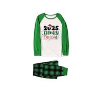 Gyaimxfu Pigiama Natale Famiglia 2 Pezzi Comodo Maglietta a Maniche Lunghe E Pantaloni Elegante Abbinati Coppia Invernale Coordinati Due Pezzi per Mamma papà Bambino