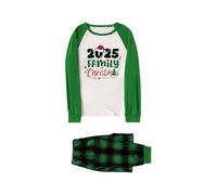 Gyaimxfu Pigiama Natale Famiglia 2 Pezzi Comodo Maglietta a Maniche Lunghe E Pantaloni Elegante Abbinati Coppia Invernale Coordinati Due Pezzi per Mamma papà Bambino