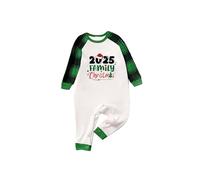 Gyaimxfu Pigiama Natale Famiglia 2 Pezzi Comodo Maglietta a Maniche Lunghe E Pantaloni Elegante Abbinati Coppia Invernale Coordinati Due Pezzi per Mamma papà Bambino