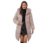 Gyaimxfu Piumino Donna 100 Grammi Con Corna E Tasche Foderato Caldo Per Inverno Piumini Imbottita Abbigliamento Confortevole Pesanti Per Protezione Totale Dal Freddo