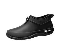 Gyaimxfu Stivali da Donna, Stivali da Pioggia Alti Impermeabili in Gomma Antiscivolo Pioggia Comodi Vintage da Giardinaggio Agricoltura Moda Tinta Unita Stivali da Esterno