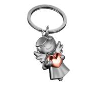 GYCAQAC Portachiavi Angelo Custode con Cuore - Portafortuna per Auto e Patente, Regalo di Amore e Protezione, Dimensioni 40 x 23 mm