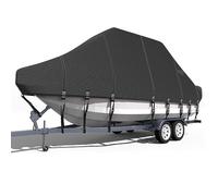 Gycdwjh Copertura per Barca, Telo Copri Barca 600D in Tessuto Oxford Anti UV e Impermeabile Telo Copertura Barche Larghezza Barca 106" all Season con Copertura del Motore,19'-21' L (Up to 106" W)