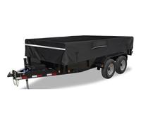 Gycdwjh Telo di Copertura per Rimorchio Multiuso, Telo di Copertura per Rimorchio Resistente, Impermeabile in PU 600D per Big Tex,Diamond C,Sure Trac,Nero,209 * 115 * 10cm