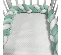 GYCF Cuscino a Serpente Intrecciato, Cuscino Nodo Paracolpi Letto, Paracolpis Sponda Sponde Anticaduta, Protezione Morbida e Sicura, Protezione Laterale Bordo,A06,3 m