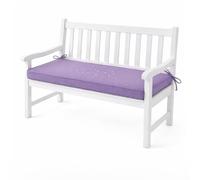 GYCF Cuscino Panca 5cm in Schiuma 50D, Rivestimento in Canvas Idrorepellente con Base Antiscivolo e Lacci per Arredo Giardino, Terrazza e Interni,Viola,90x40x5cm