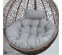 GYCF Cuscino per Sedia a Uovo da Appendere, Cuscino di Ricambio per Sedie a Dondolo, Cuscino per Poltrona Sospesa, Cuscino Rattan Adatto per Sedia Giardini,Grigio,100CM