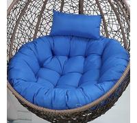 GYCF Cuscino per Sedia Sospesa Poltrona Uovo, Sospesa Fodera di Ricambio per Cuscino Sedia, Cuscino Dondolo Sospesa per Esterno Giardini Altalene Interne,Blue 02,100CM