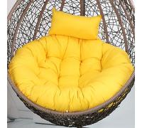 GYCF Cuscino per Sedia Sospesa Poltrona Uovo, Sospesa Fodera di Ricambio per Cuscino Sedia, Cuscino Dondolo Sospesa per Esterno Giardini Altalene Interne,Giallo,90CM