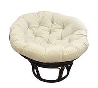 GYCF Cuscino Sedia Sospesa di Ricambio, Impermeabile Cuscino Dondolo da Appendere, Cuscino Sedia Sospeso, Cuscino Poltrona Culla in Rattan per Esterno Interne,Beige,50x50cm